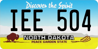 ND license plate IEE504