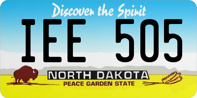 ND license plate IEE505