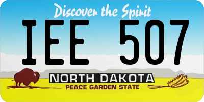 ND license plate IEE507