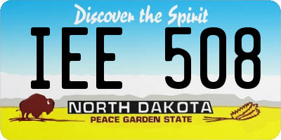 ND license plate IEE508