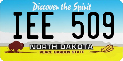 ND license plate IEE509