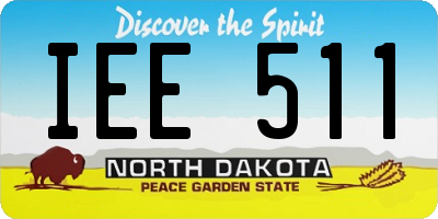 ND license plate IEE511