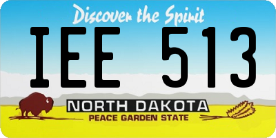 ND license plate IEE513