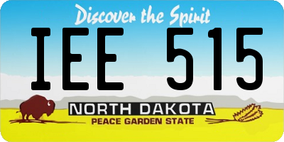 ND license plate IEE515