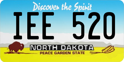 ND license plate IEE520