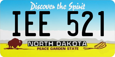 ND license plate IEE521