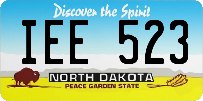 ND license plate IEE523