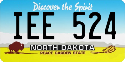 ND license plate IEE524