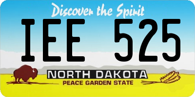 ND license plate IEE525