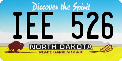 ND license plate IEE526