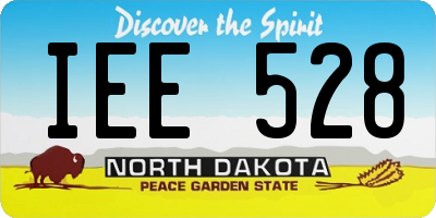 ND license plate IEE528