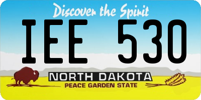 ND license plate IEE530
