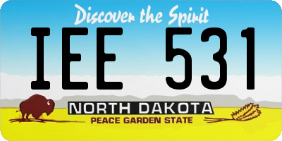 ND license plate IEE531