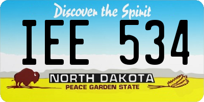 ND license plate IEE534