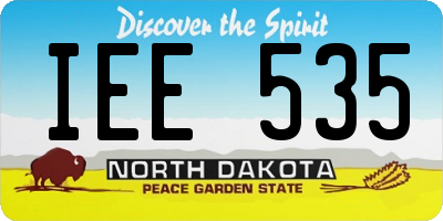 ND license plate IEE535