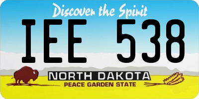 ND license plate IEE538