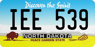 ND license plate IEE539