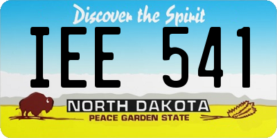 ND license plate IEE541
