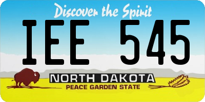 ND license plate IEE545