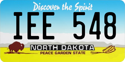 ND license plate IEE548
