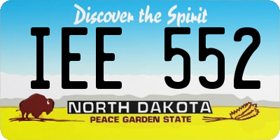 ND license plate IEE552