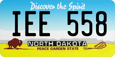 ND license plate IEE558
