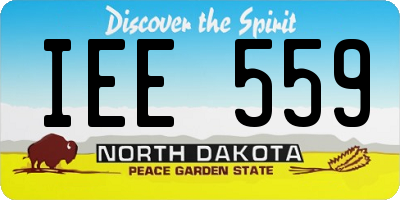 ND license plate IEE559