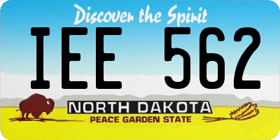 ND license plate IEE562