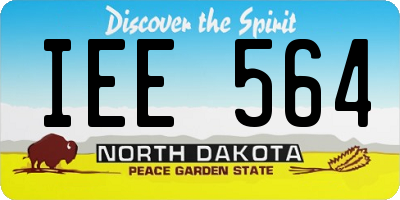 ND license plate IEE564
