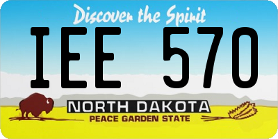 ND license plate IEE570