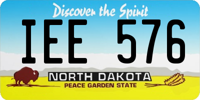 ND license plate IEE576