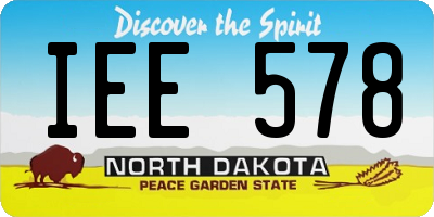 ND license plate IEE578