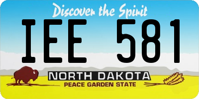ND license plate IEE581