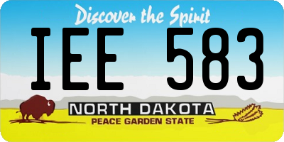 ND license plate IEE583