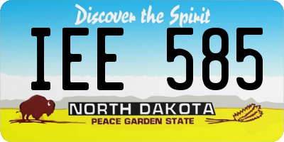 ND license plate IEE585