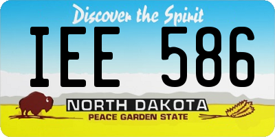 ND license plate IEE586