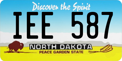 ND license plate IEE587