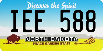 ND license plate IEE588