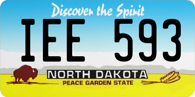 ND license plate IEE593