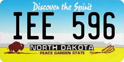 ND license plate IEE596