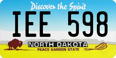 ND license plate IEE598