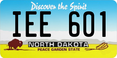 ND license plate IEE601