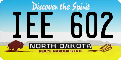 ND license plate IEE602