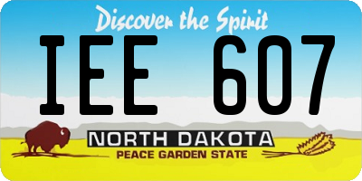ND license plate IEE607