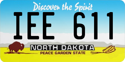 ND license plate IEE611