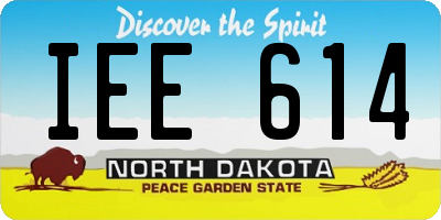 ND license plate IEE614