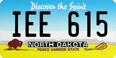 ND license plate IEE615