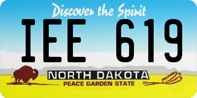 ND license plate IEE619