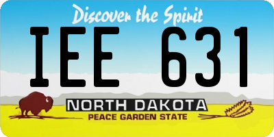 ND license plate IEE631