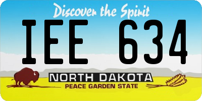 ND license plate IEE634